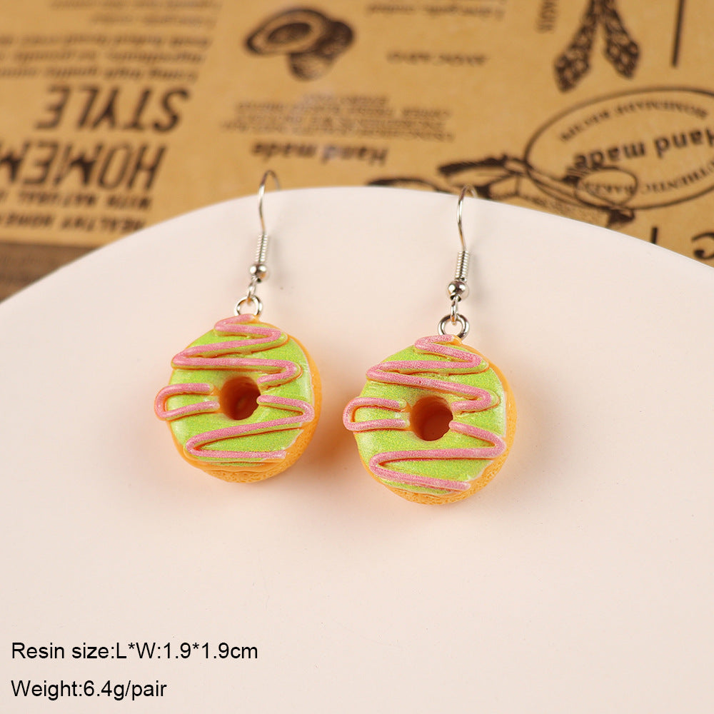Wholesale  Fun Food and Cake Donut Earrings