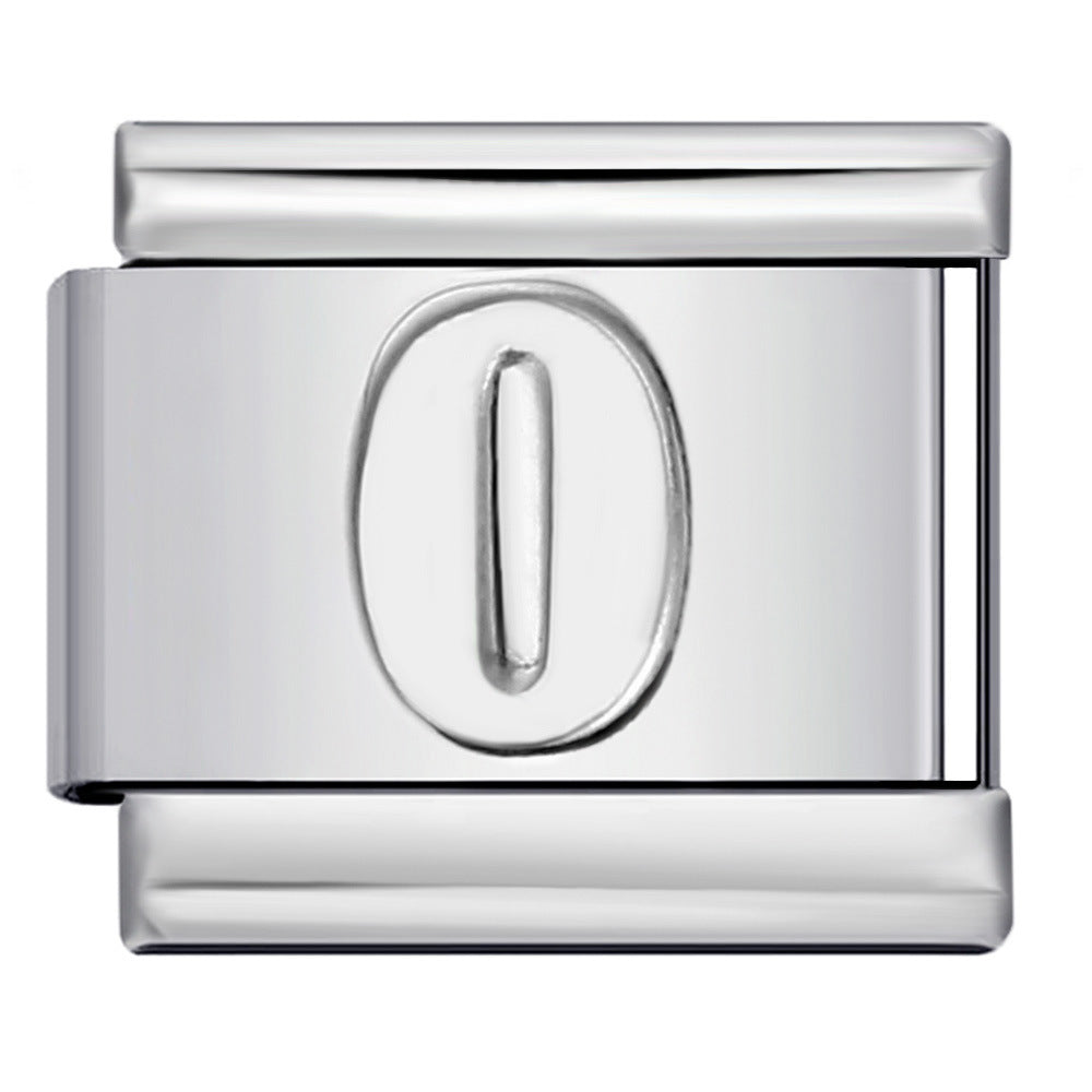 Wholesale Italian Charm Bracelet 9mm DIY Splicing Removable Arabic Numerals Stainless Steel Composable Bracelet