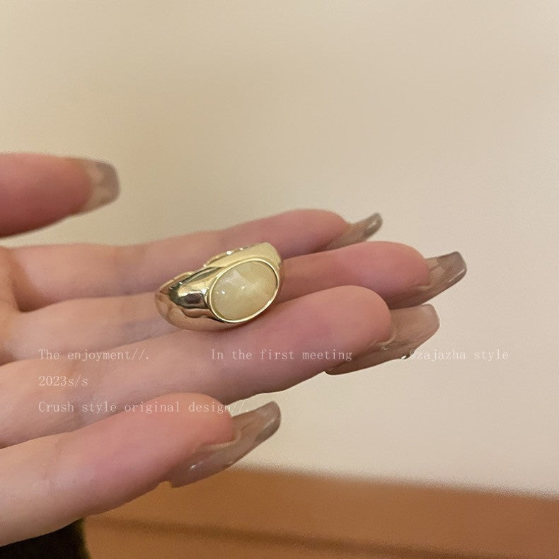 Wholesale  hand-woven very fine Moonstone Diamond ring