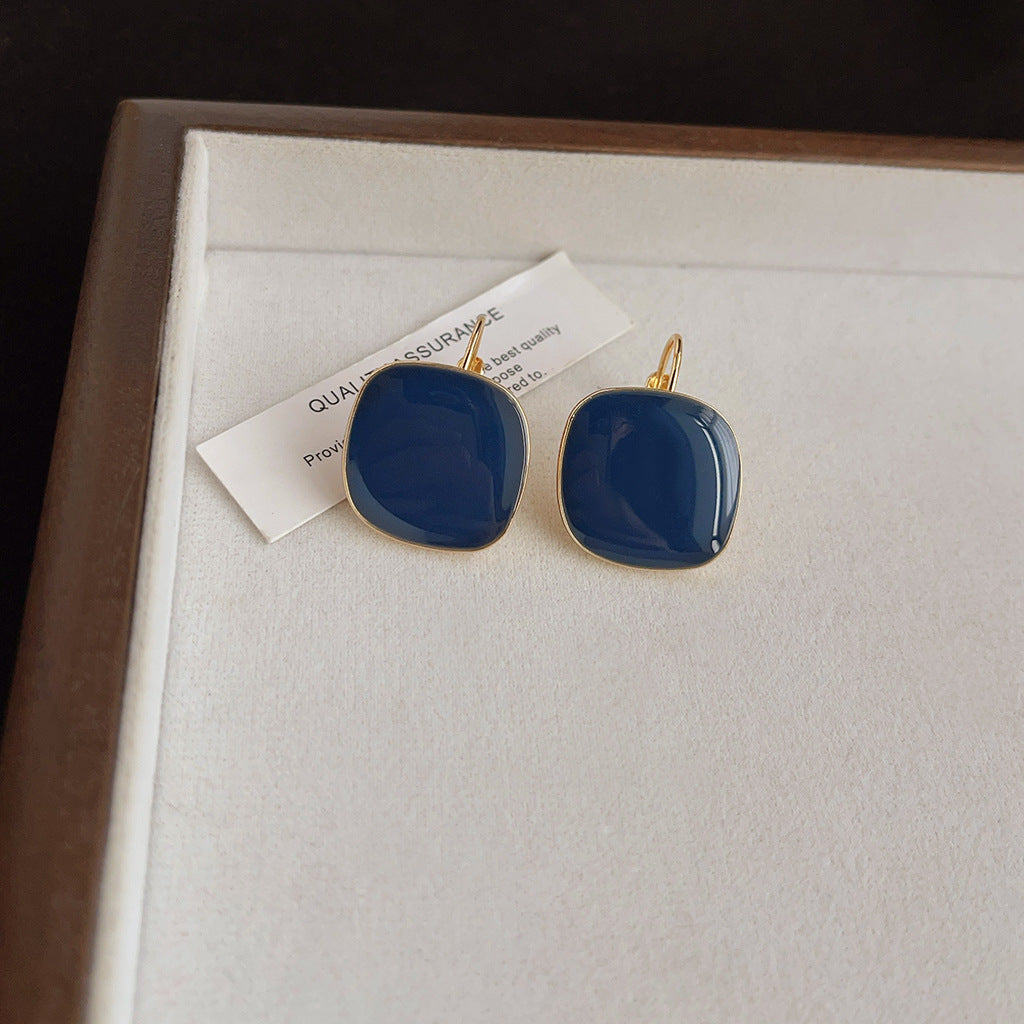 Wholesale Blue oil-drop retro earrings