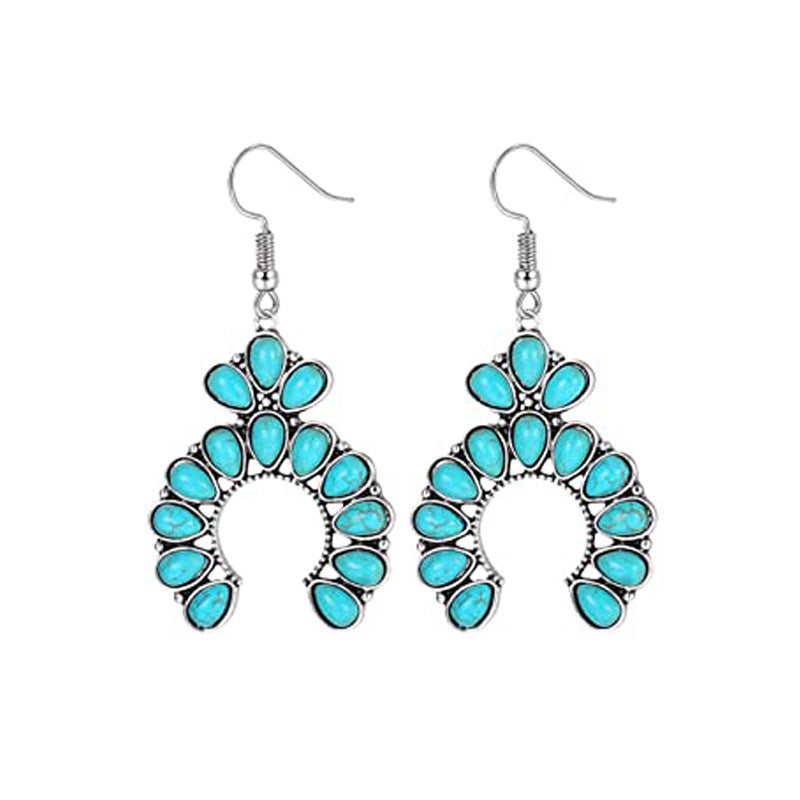 Wholesale  Turquoise Earrings Alloy Earrings Bohemian Earrings