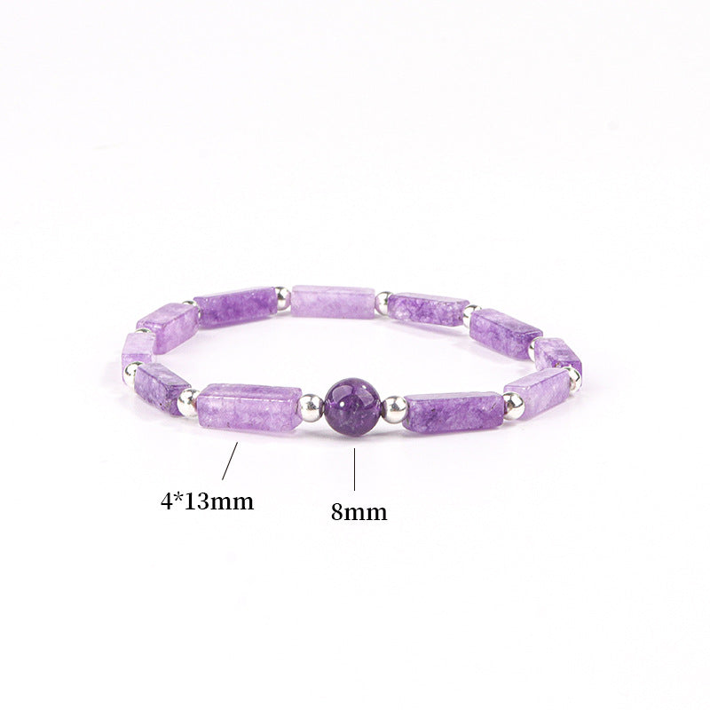 Wholesale Tiger Eye Natural Amethyst Square Bead Bracelet