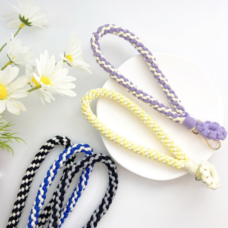 Wholesale Handmade Woven Keychains Flower Corn Knot Lanyard Keychain ACC-KC-Huaien002