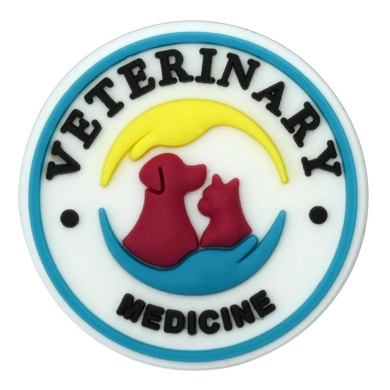 Wholesale Random 100pcs Pet Medical Series PVC Soft Rubber Shoe Buckle Decoration