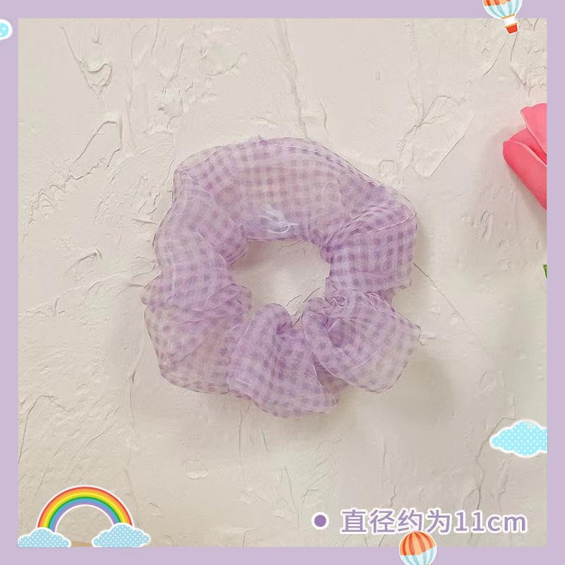 Wholesale Purple Mesh Hair Ties Large Intestine Hair Scrunchies ACC-HS-Weim001