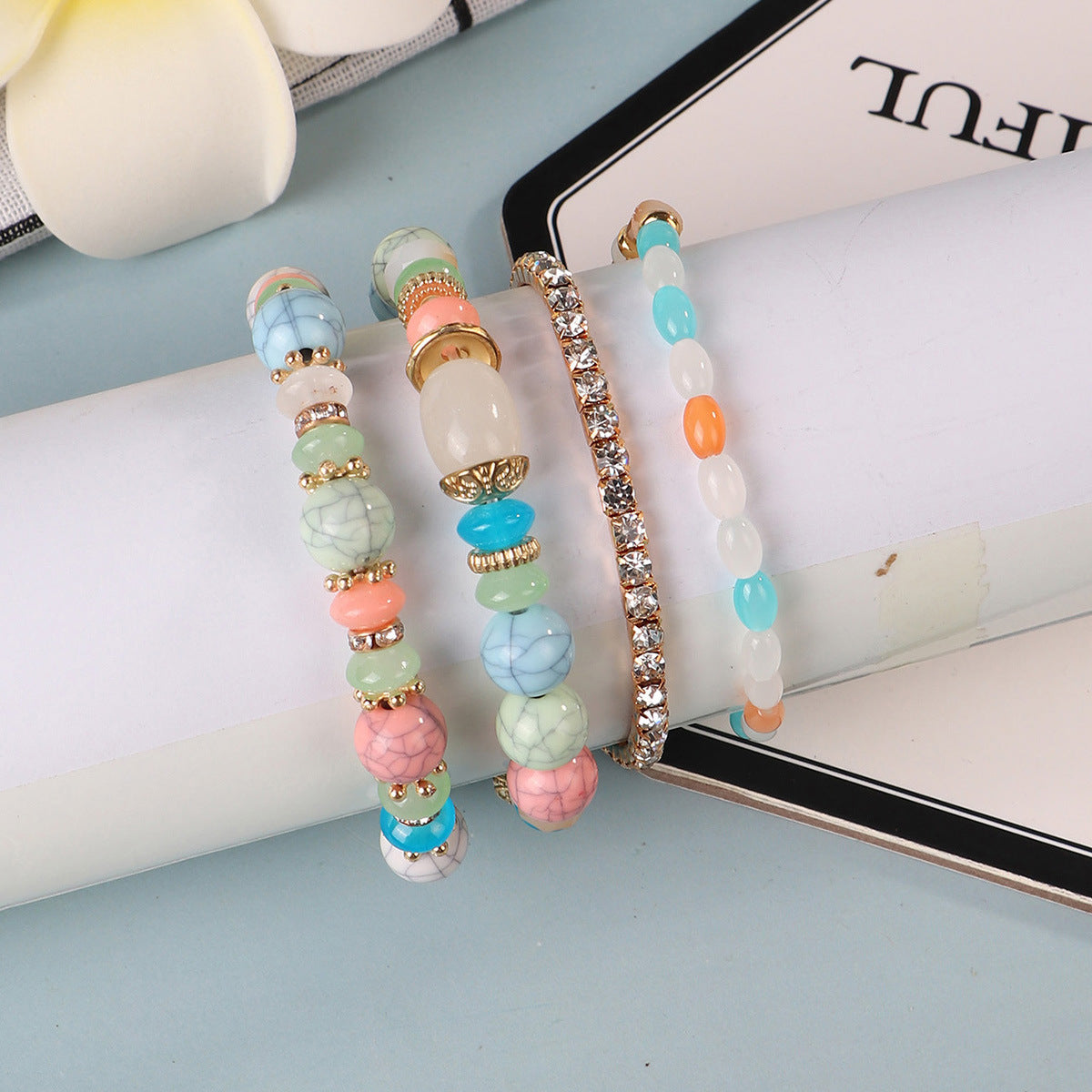 Wholesale Multilayer Bohemian Bead Bracelet Set ACC-BT-Lijie008