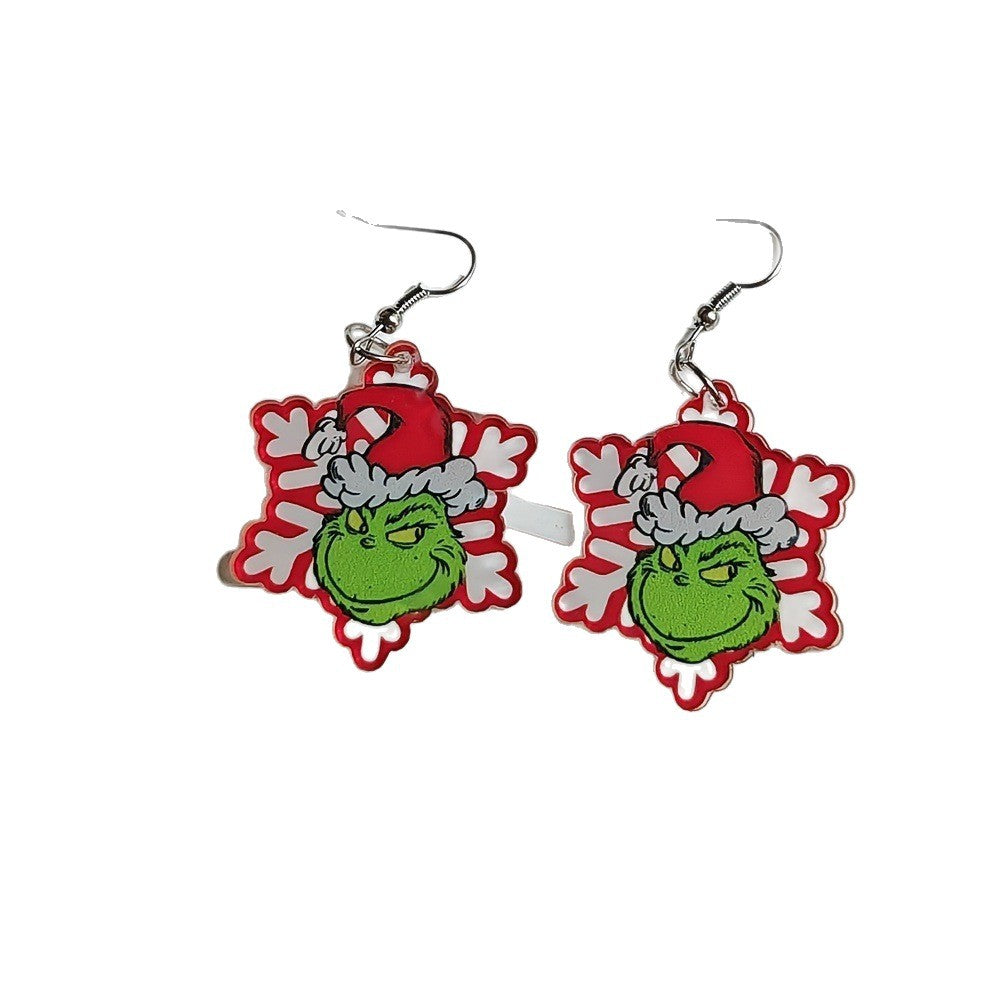 Wholesale Cute Christmas Cat Earrings