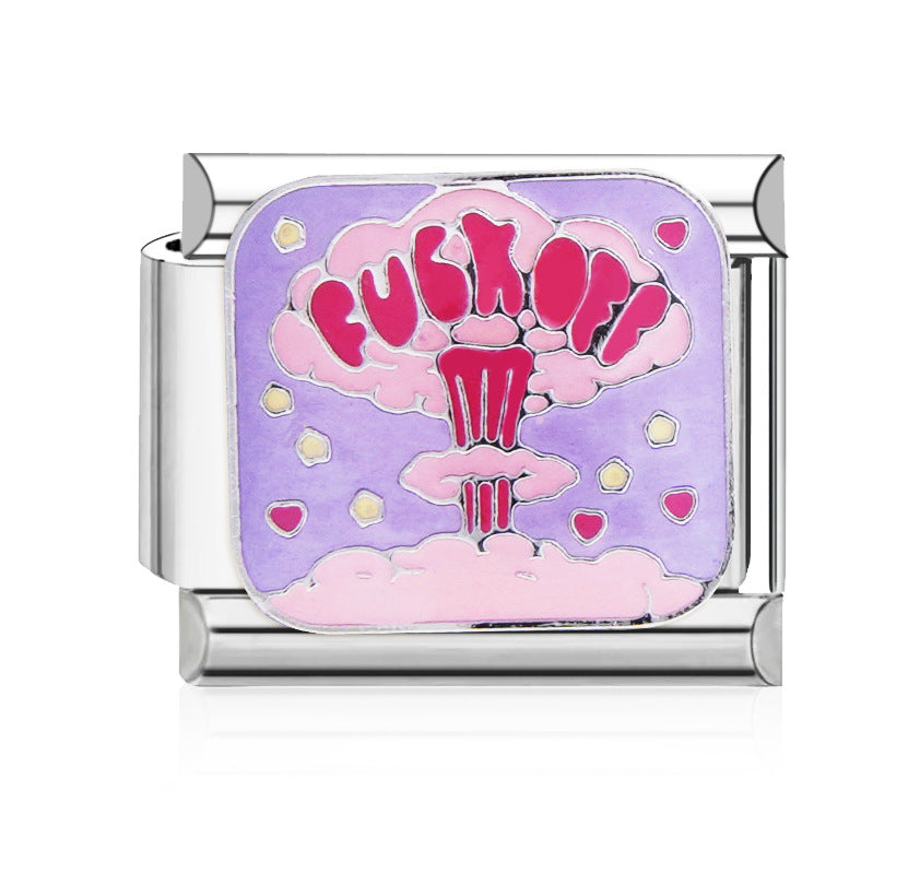 Wholesale Italian Charm Bracelet 9mm DIY Splicing Cute Creative Stainless Steel Composable Bracelet