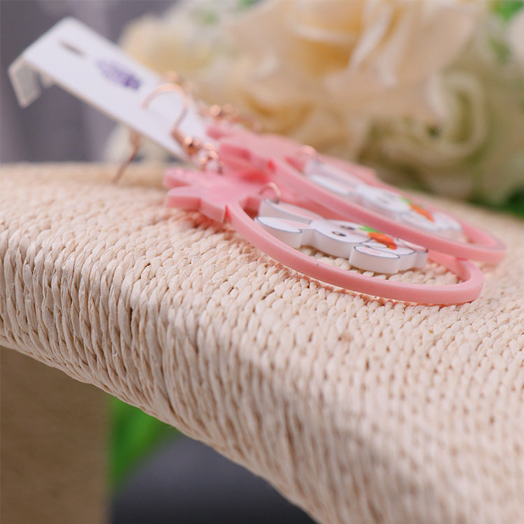 Wholesale 5pcs Acrylic Colored Rabbit Earrings ACC-ES-XiaoYan037