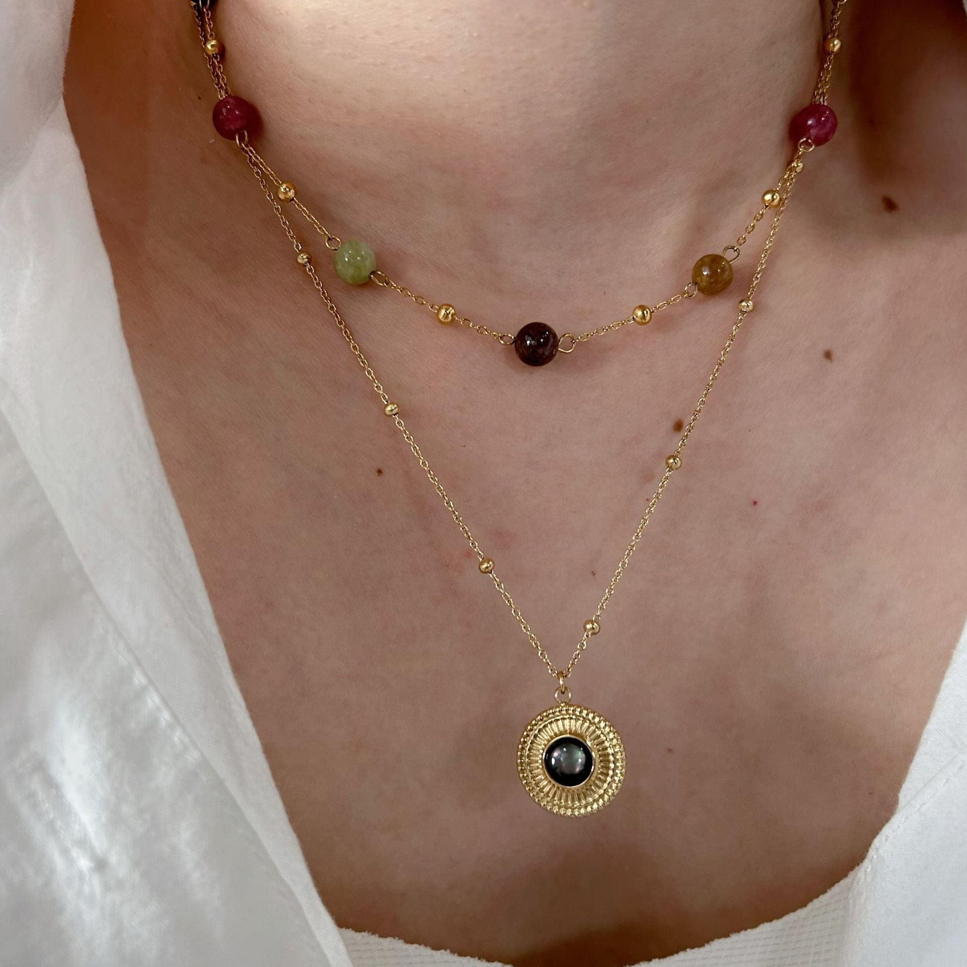 Wholesale Yellow Tiger Stone Star Necklace Agate Pendant Natural Stone Pendant Stainless Steel Jewelry