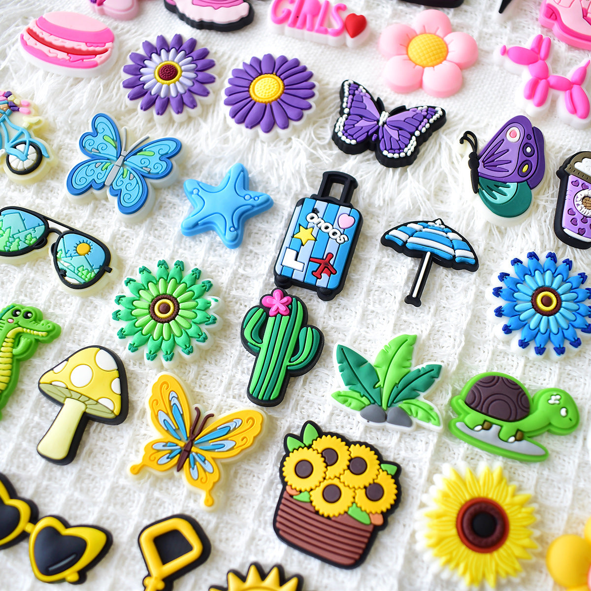 Wholesale 100pcs/set Random Color Shoes Accessories Shoes Charms