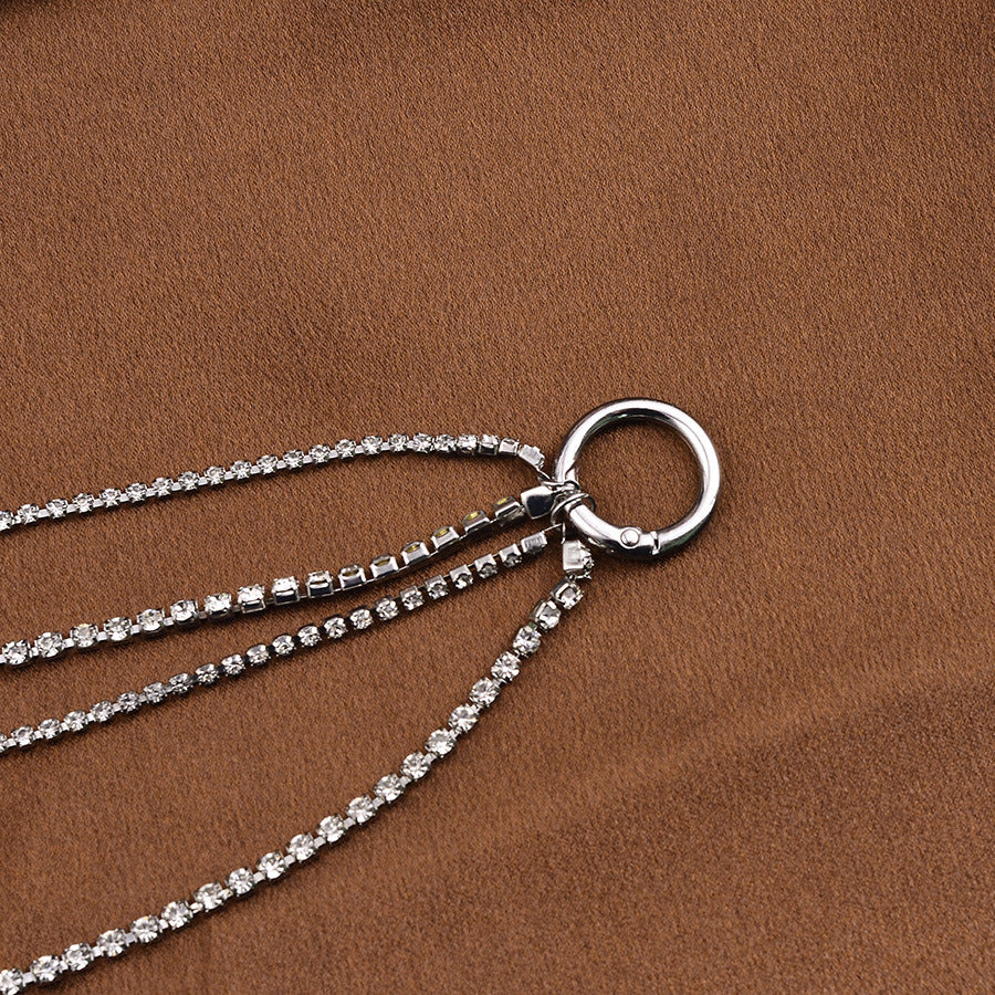 Wholesale Vintage Metal Double Layer Rhinestone Shoe Chains Chic Fashion Accessory For Everyday Use And Gift