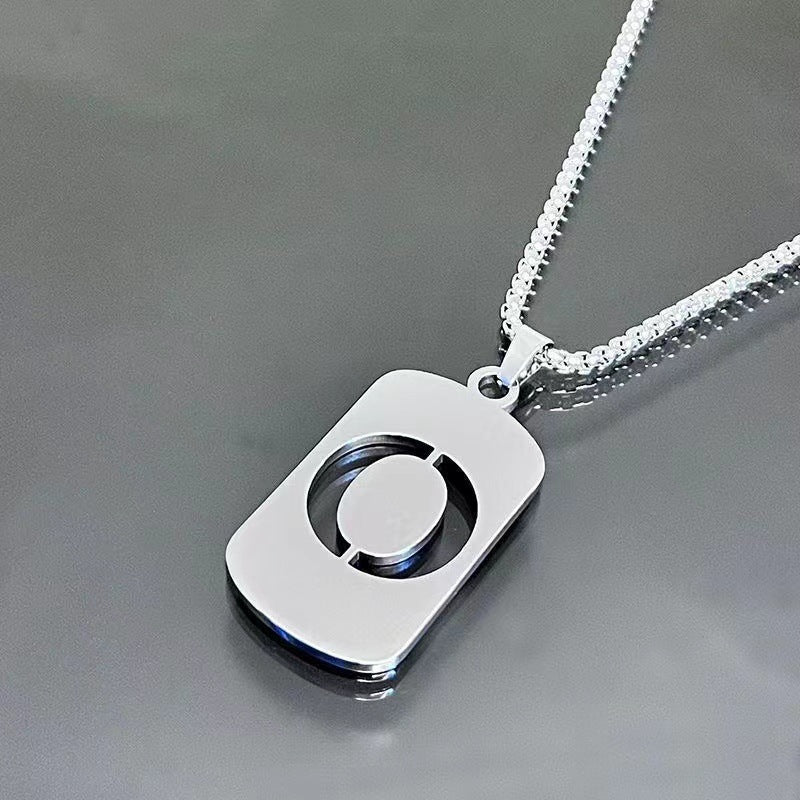 Wholesale  26 English letter necklace titanium steel chain
