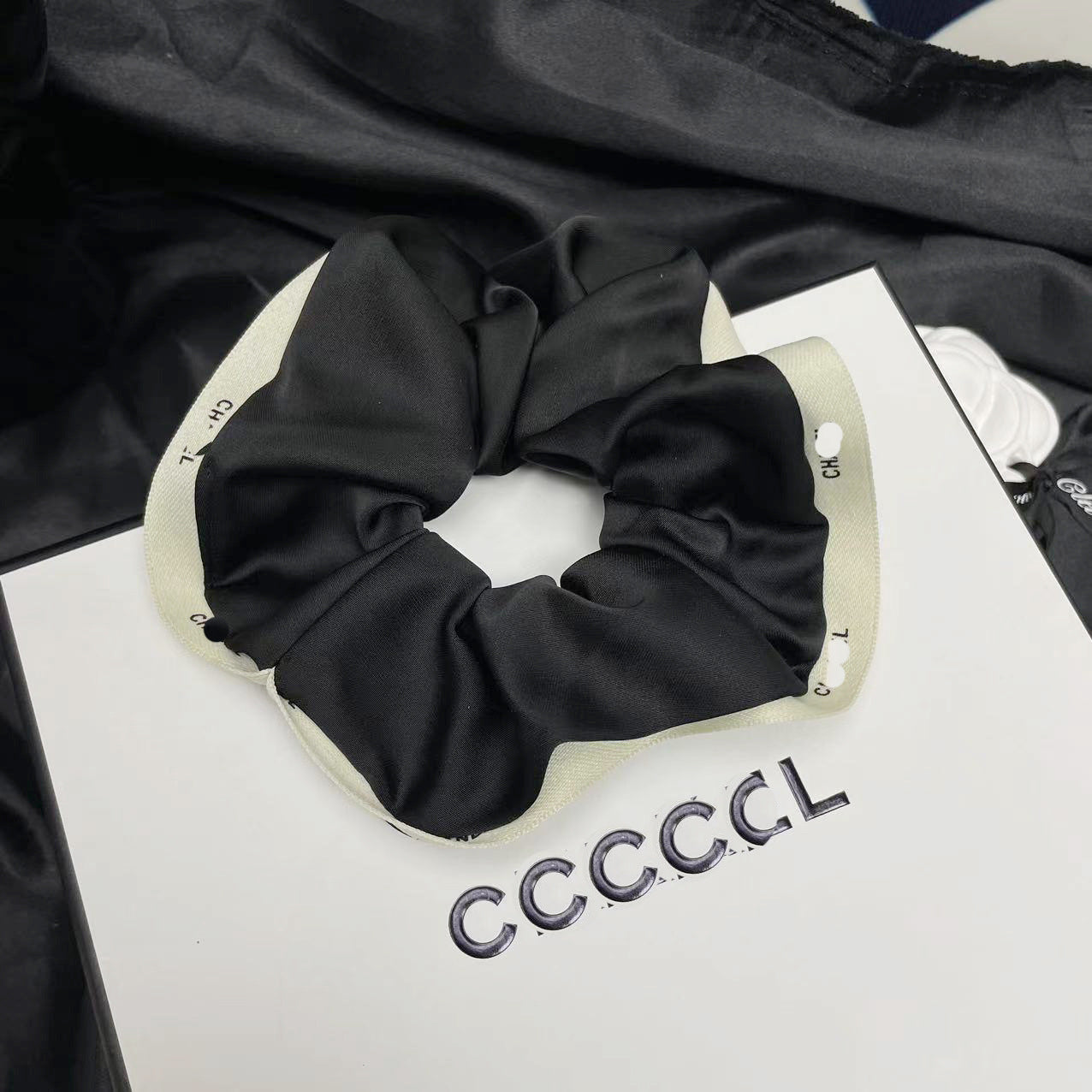 Wholesale black and white solid color letters hair rope