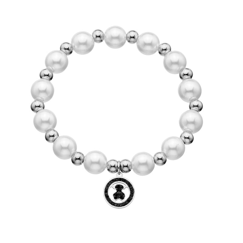 Wholesale  Light Luxury Pearl Bracelet Personalized Bear Handmade Beaded Bracelet