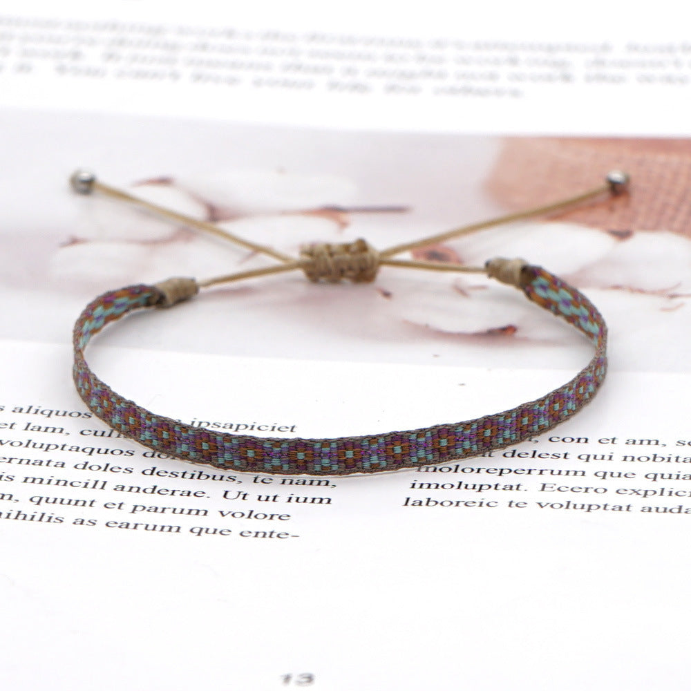 Wholesale Ethnic Style Webbing Lucky Stacking Bracelets Miyuki ACC-BT-Qiqi020