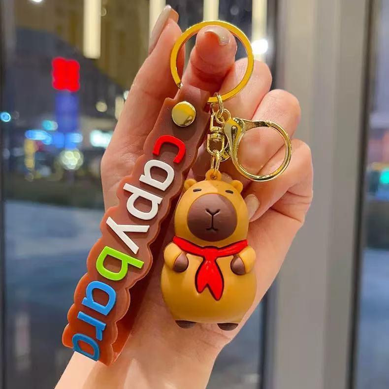 Wholesale Cute Capybara Keychain Bag Pendant Creative Car Key Accessory Boutique Resale