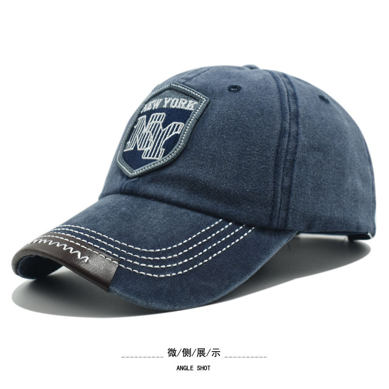 Wholesale labeling embroidered baseball cap washed  sun hat