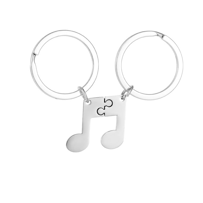 Wholesale Musical Note Stainless Steel Keychains ACC-KC-JinZhu007
