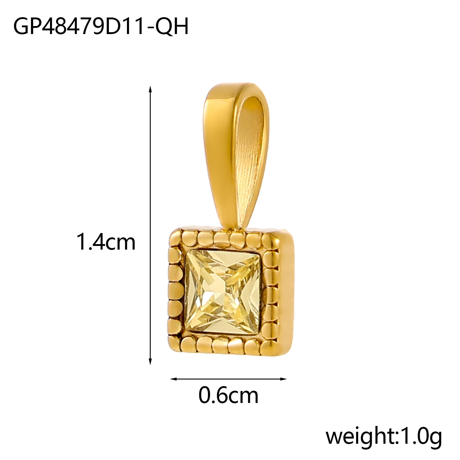 Wholesale DIY Colored Zircon Twelve Birthday Stone Pendant