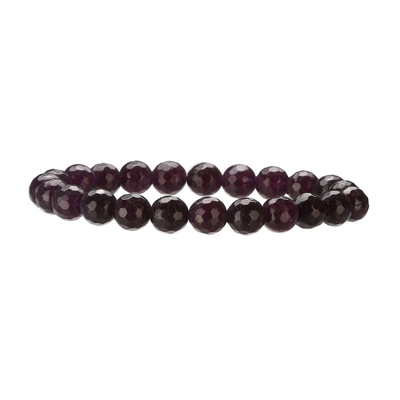 Wholesale Minimalist Faceted Natural Stone Beaded Bracelet With Pink Crystal Heart Charm Chic Unisex Jewelry Accessory For Wedding Gift And Boutique Resale