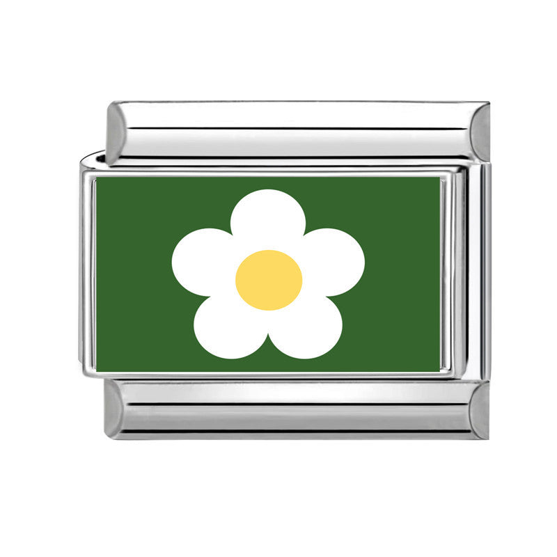 Wholesale Stainless Steel DIY Flower Charm Bracelet,  Fashion Jewelry Accessory for Everyday Wear