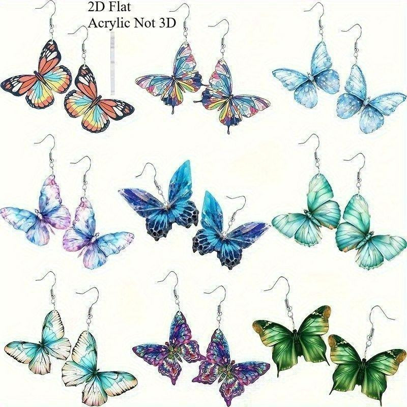 Wholesale Christmas acrylic earrings personality trend travel design earrings