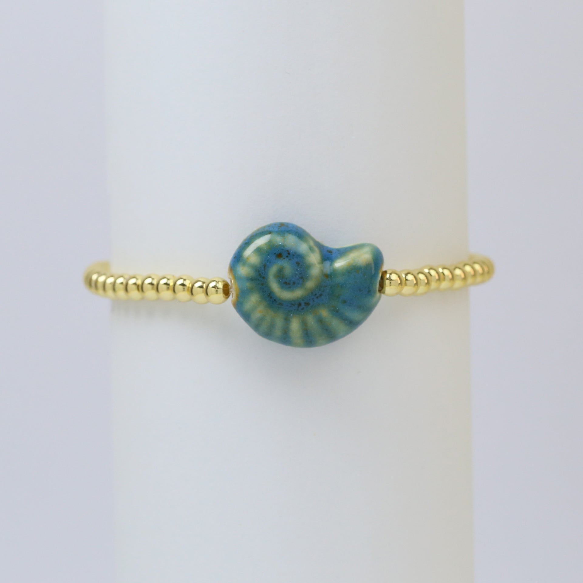 Wholesale Ocean Series Beach Style Conch Starfish Shell Fish Ceramic Glass Copper Bead Bracelet