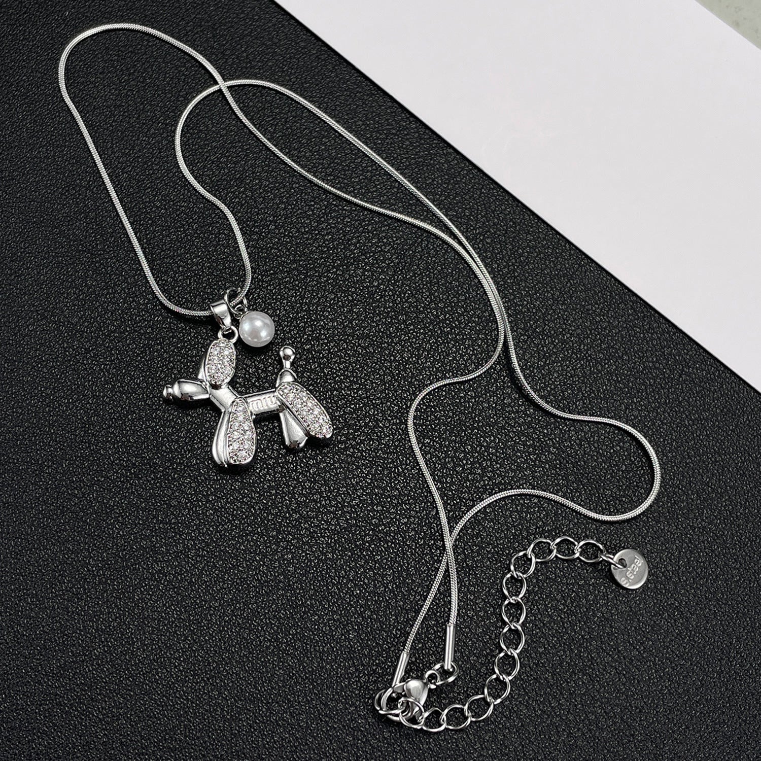 Wholesale Stainless Steel Sweater Chain Double Layer Stacking Three-dimensional Puppy Necklace ACC-NE-GJ005