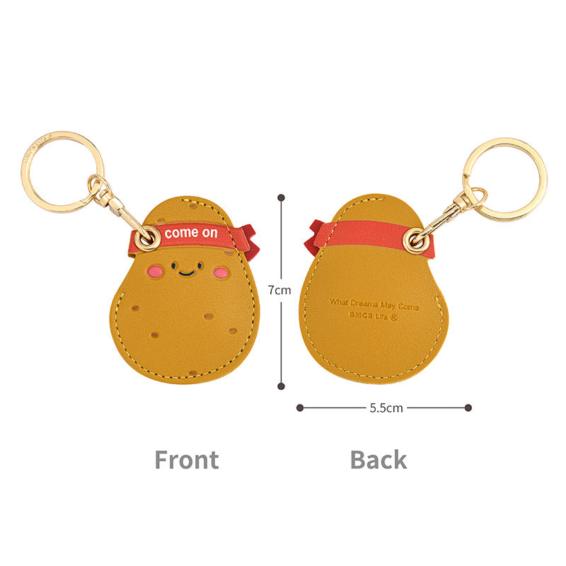 Wholesale Trendy Leather Keychain Card Holder Cute Bag Charm For Women
