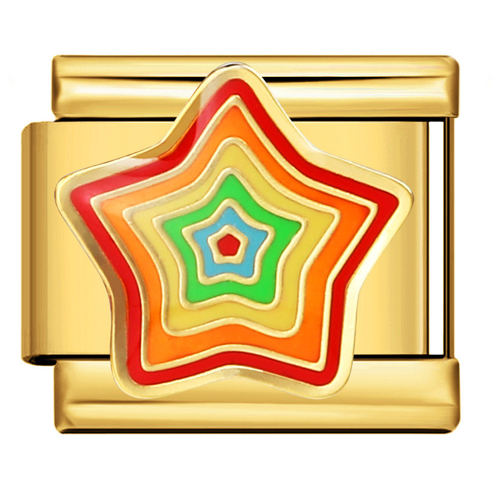 Wholesale Italian Charm Bracelet 9mm DIY Splicing Cute Creative Stainless Steel Composable Bracelet