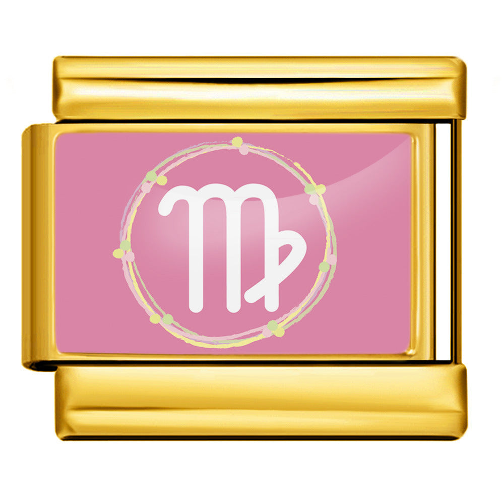 Wholesale Italian Charm Bracelet 9mm DIY 12 Contion Series  Creative Stainless Steel Composable Bracelet