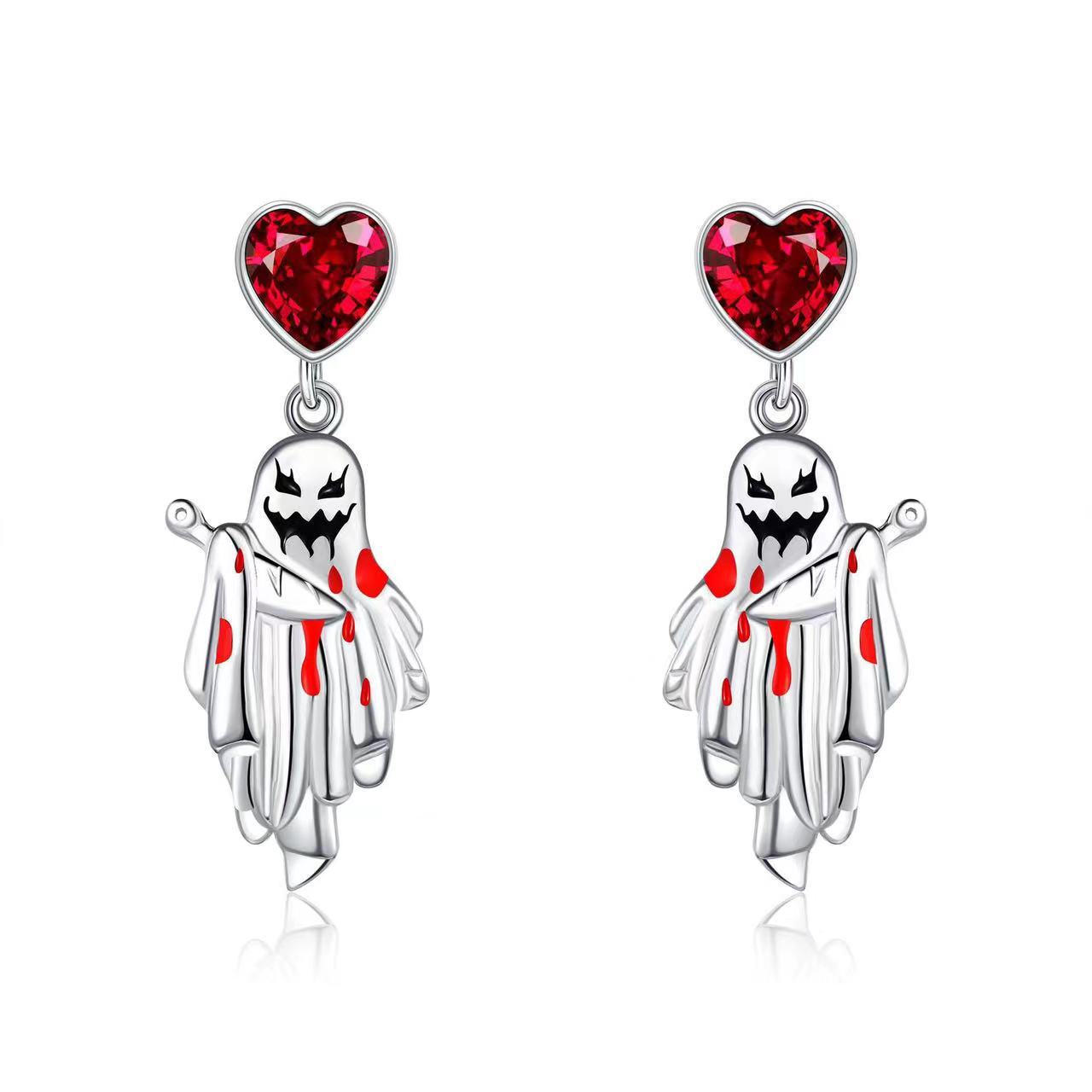 Wholesale Halloween  Cute Horror Ghost Earrings