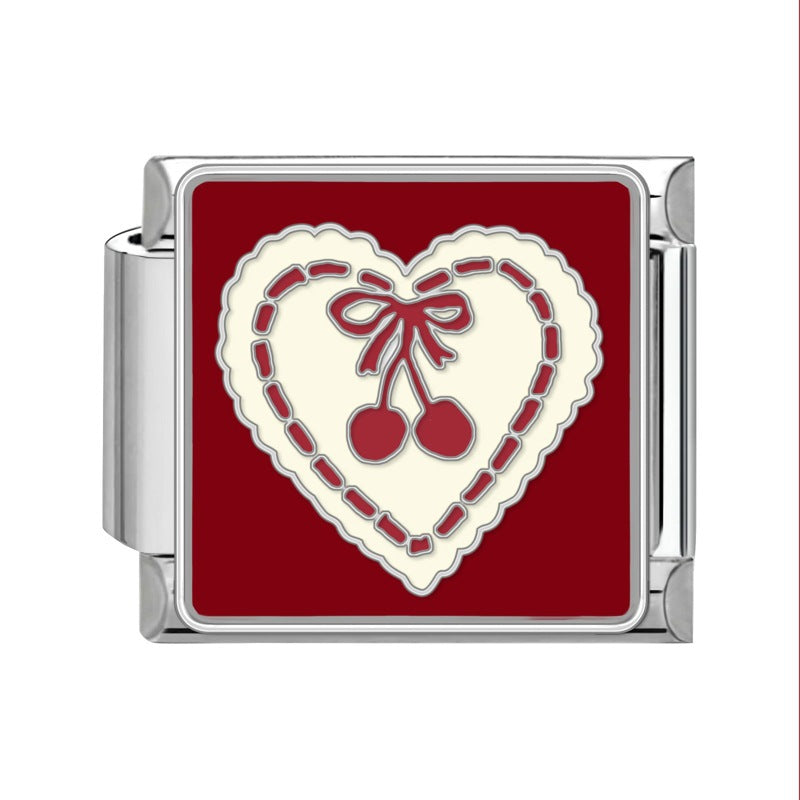 Wholesale Italian Charm Bracelet 9mm DIY Splicing Cute Cartoon Stainless Steel Composable Bracelet