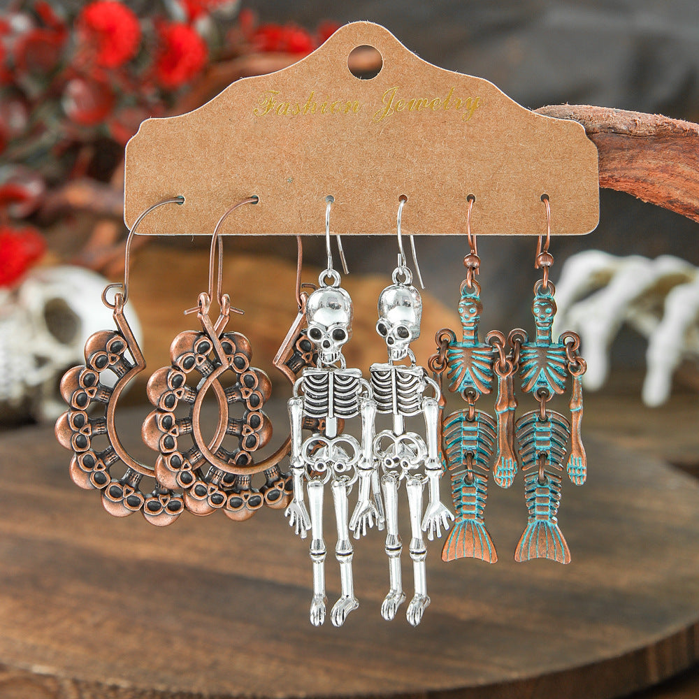 Wholesale Halloween  Suit Combination Couple Earrings Jewelry