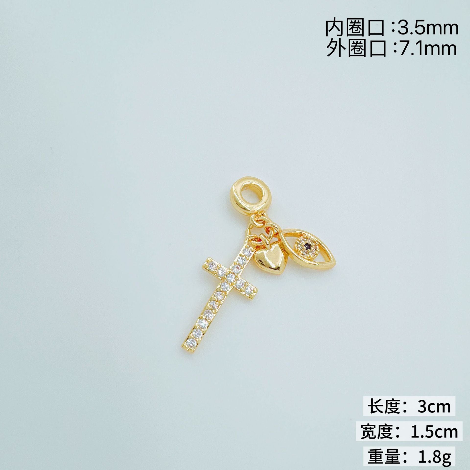 Wholesale European Style Clover Cross Pendant Necklace