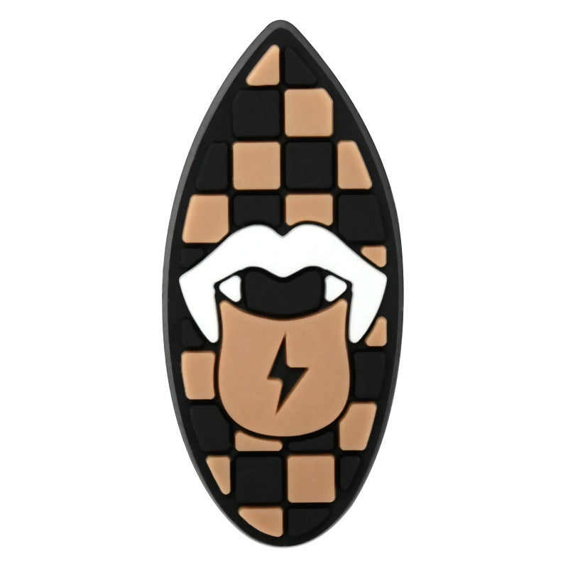 Wholesale  Random 100pcs Cartoon Skull   PVC Soft Rubber Shoe Buckle Decoration