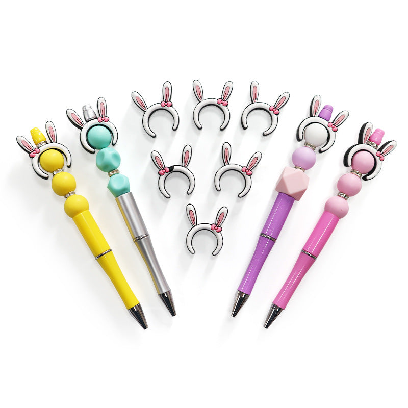 Wholesale 50pcs 15mm Rabbit Ears Silicone Focus Beads DIY Beading Accessories Focal Beads ACC-BDS-JIaHao009