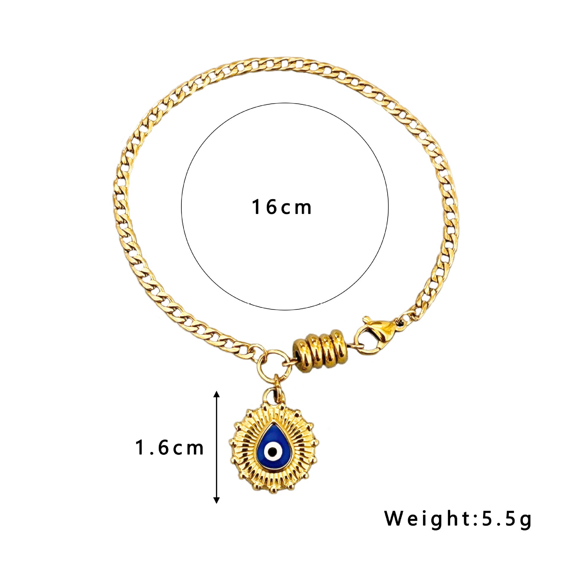 Wholesale  round devil' s eye  stainless steel bracelet