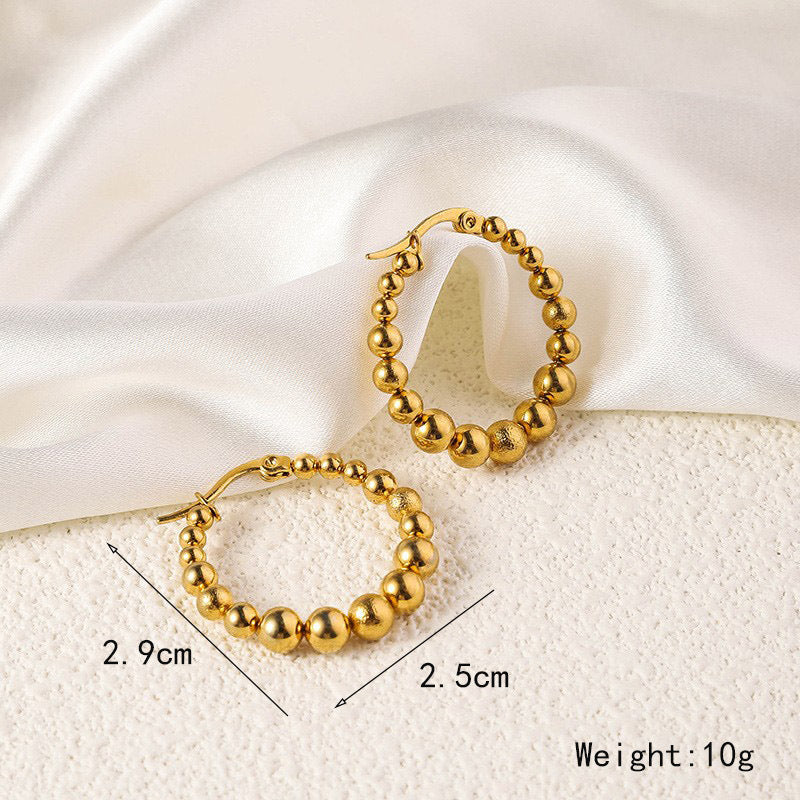 Wholesale Titanium Steel Love Circle Irregular Earrings ACC-ES-RuiX011