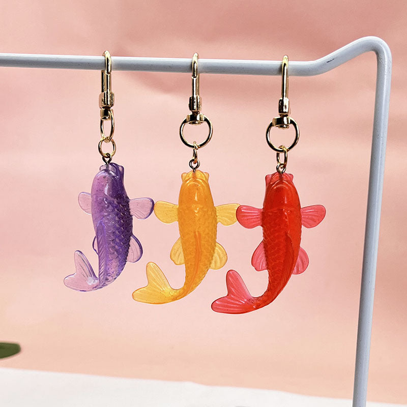Wholesale Small Goldfish Resin Creative Keychains