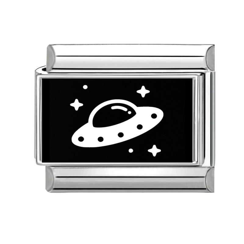 Wholesale  9mm Italian Charm Starter Bracelets DIY square Single Section Creative Stainless Steel Composable Bracelet