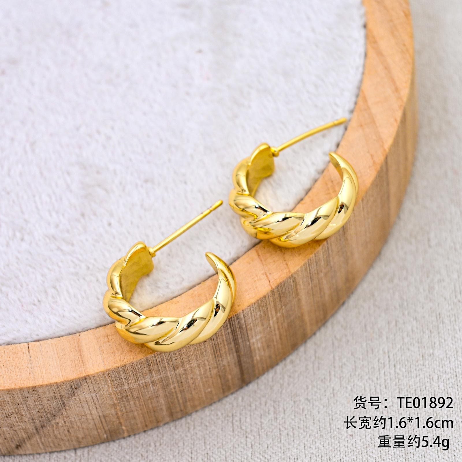 Wholesale  s925 silver copper plated gold earrings
