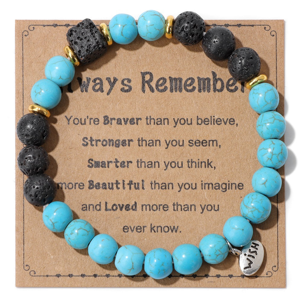 Wholesale Natural Stone Crystal Zebra 8mm Bead Bracelets ACC-BT-GEB011