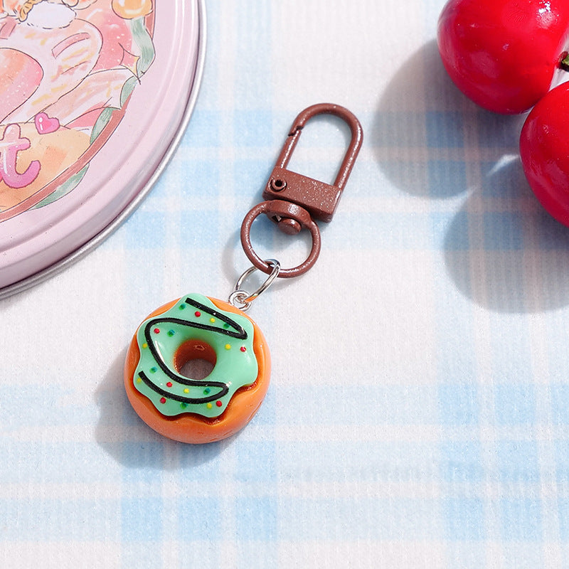 Wholesale Cute donut shaped toy bread pendant