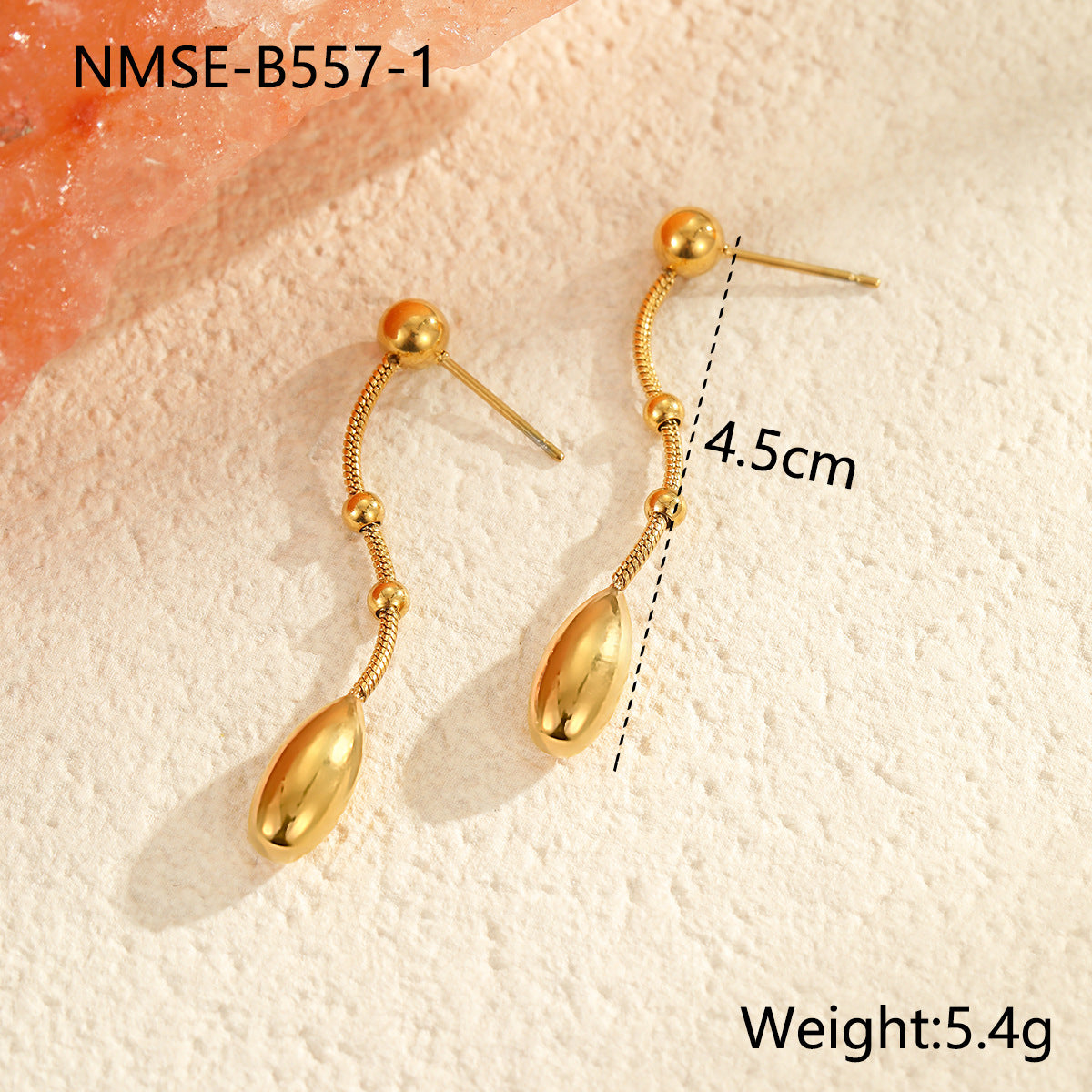 Wholesale Water Drop Earrings Stainless Steel Earrings