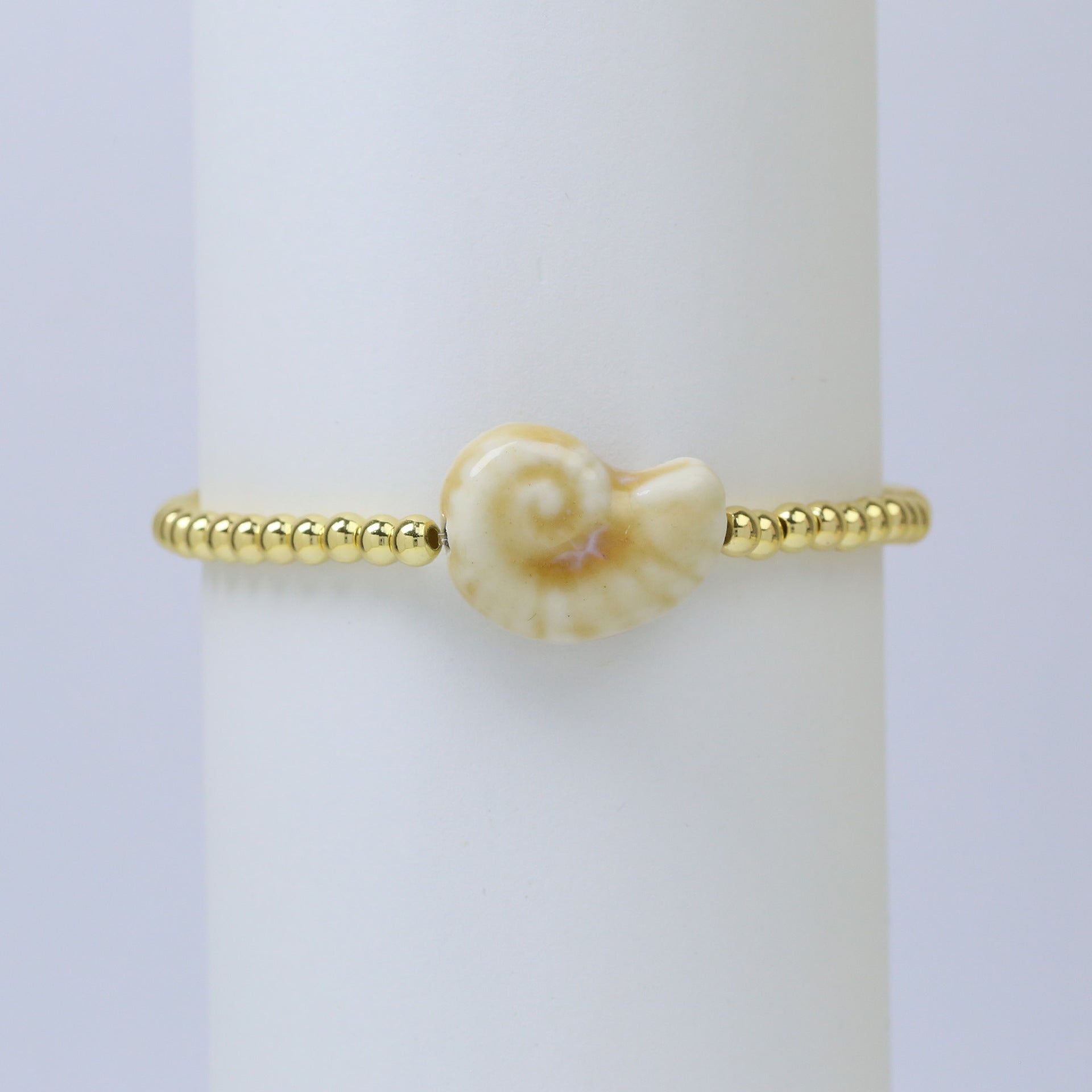 Wholesale Ocean Series Beach Style Conch Starfish Shell Fish Ceramic Glass Copper Bead Bracelet