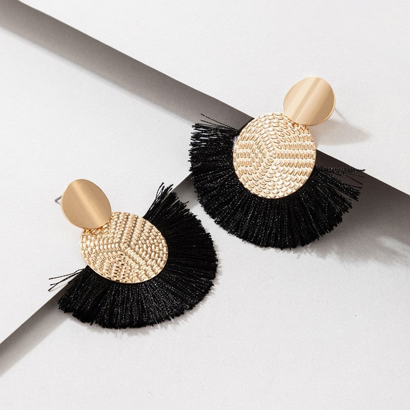 Wholesale  Handmade fan-shaped tassels Earrings Bohemian Style Earrings