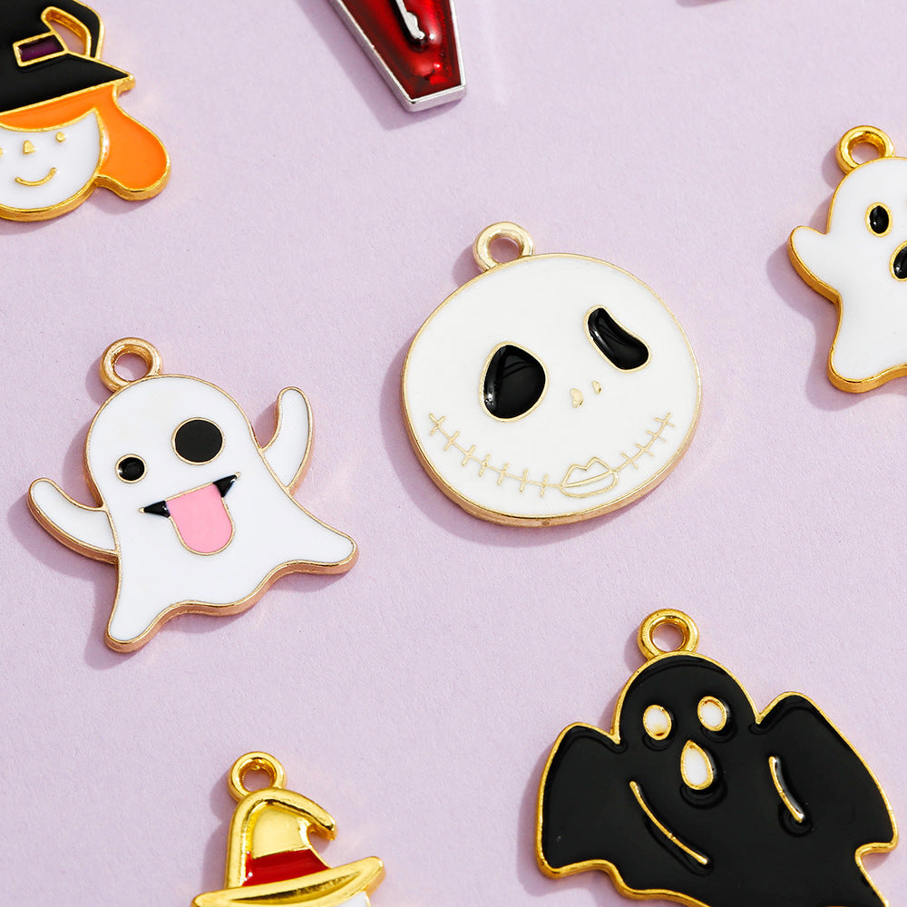 Wholesale 5pcs Halloween Diy Alloy Cartoon Accessories Necklace Bracelet Pendant ACC-PT-Yongc001