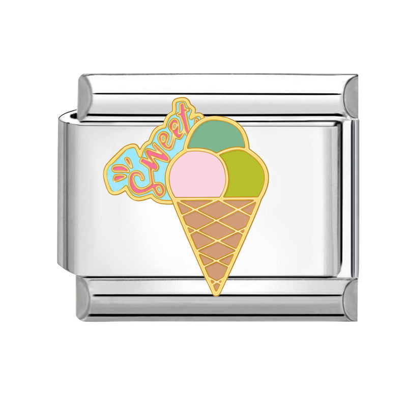 Wholesale  Italian Beaded Bracelet 9mm DIY Splicing Removable Vintage Stainless Steel Combinable Bracelet